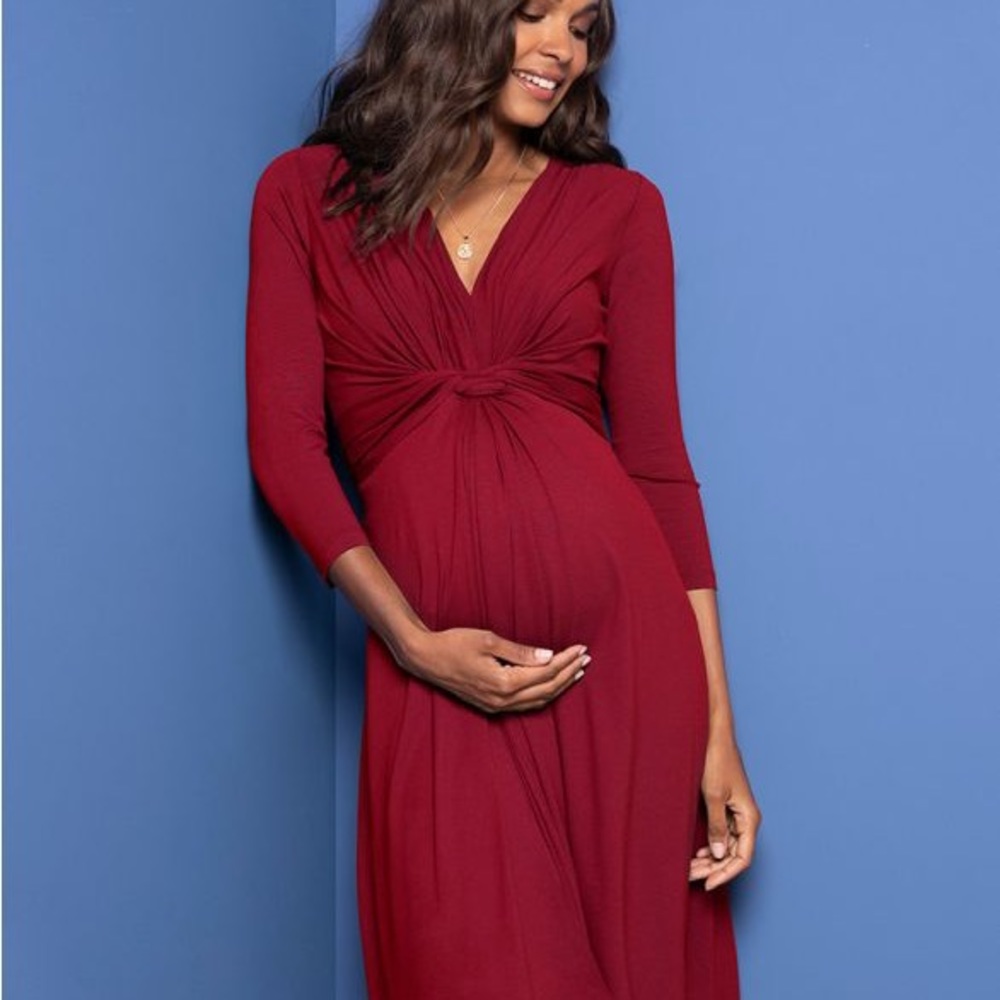 Seraphine Burgundy Long Sleeve Dress